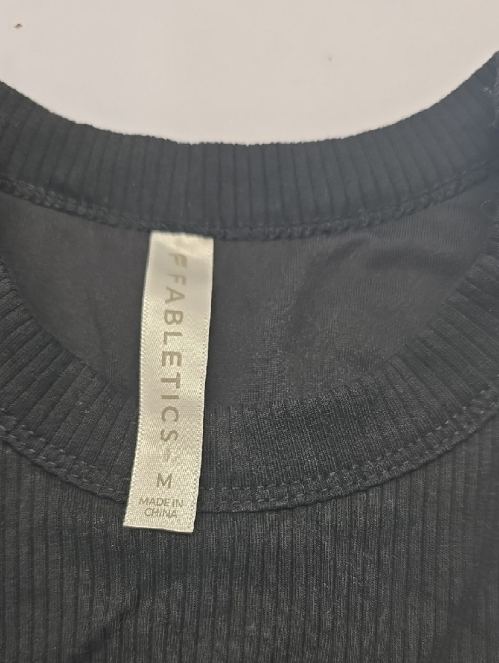 Fabletics Black Ribbed Racerback Tank‎ - Picture 2 of 7